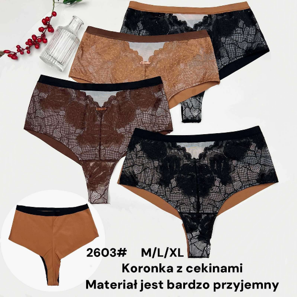 Majtki damskie Roz M/L/XL, Mix kolor Paczka 24 szt