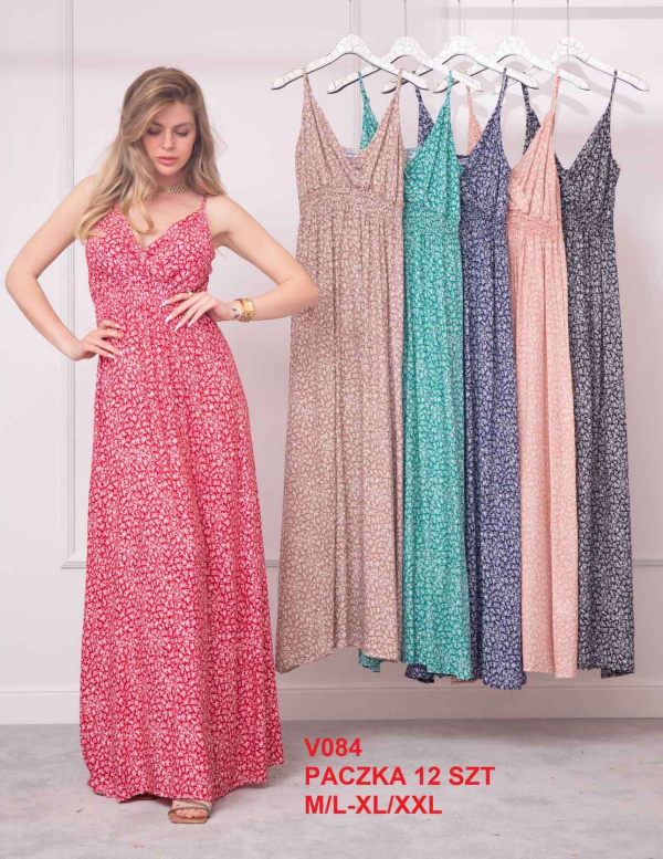 Sukienki damskie Roz M-2XL, Mix Kolor .Paczka 12 szt 1