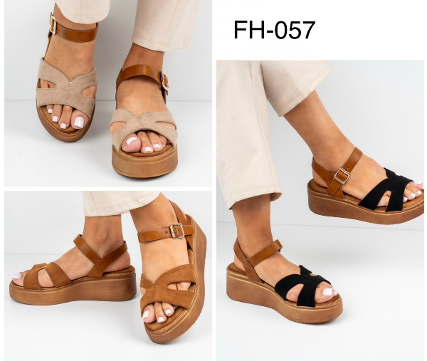 Sandały płaskie damskie Roz 36-41 / 12 par