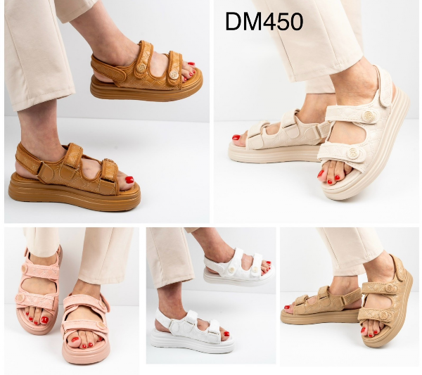 Sandały płaskie damskie Roz 36-41 / 12 par