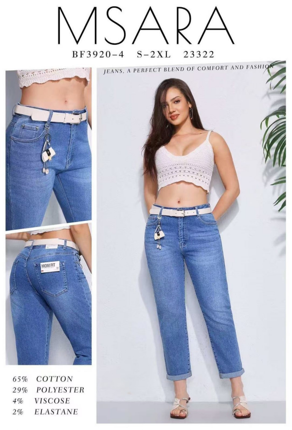 Spodnie damskie jeans Roz S-2XL, 1 Kolor .Paczka 12 szt 1