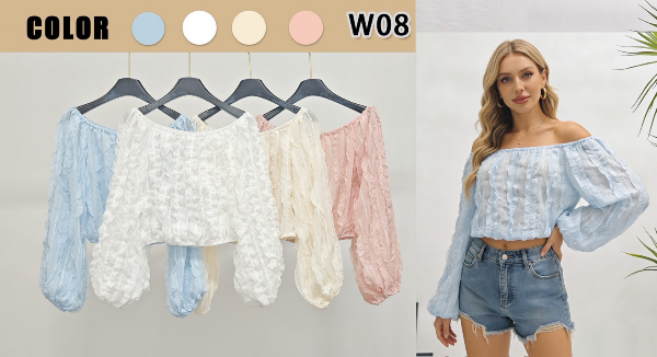 Bluzki damskie Roz Standard, Mix kolor Paczka 10 szt