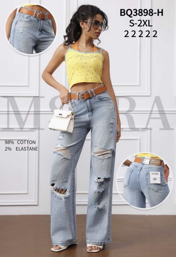 Spodnie damskie jeans Roz S-2XL, 1 Kolor .Paczka 10 szt