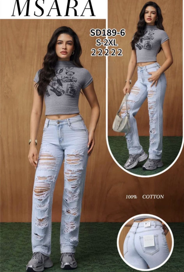 Spodnie damskie jeans Roz S-2XL, 1 Kolor .Paczka 10 szt