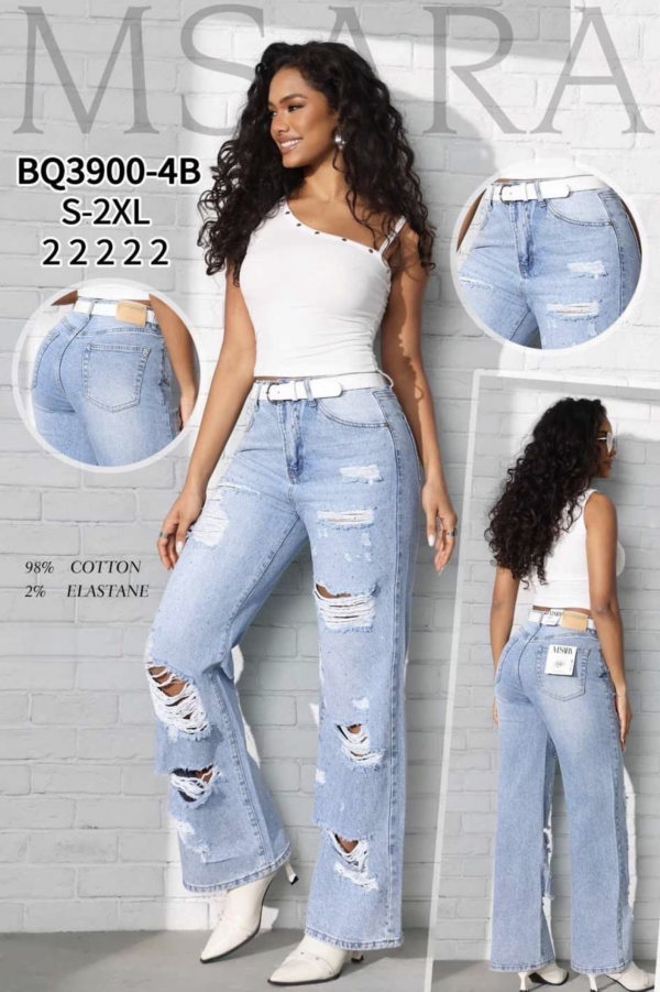 Spodnie damskie jeans Roz S-2XL, 1 Kolor .Paczka 10 szt