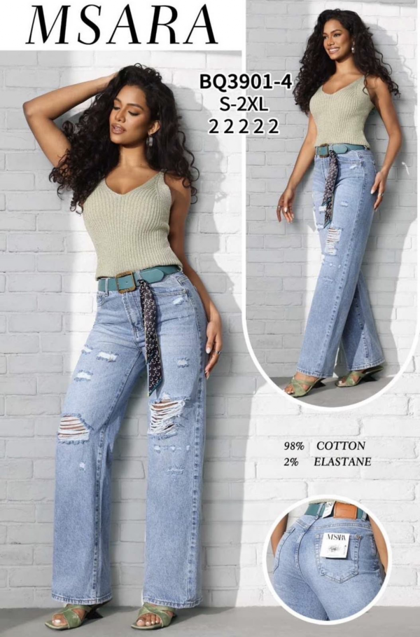 Spodnie damskie jeans Roz S-2XL, 1 Kolor .Paczka 10 szt