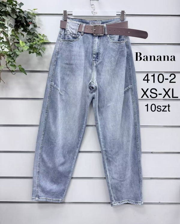 Spodnie damskie jeans Roz XS-XL, 1 Kolor .Paczka 10 szt