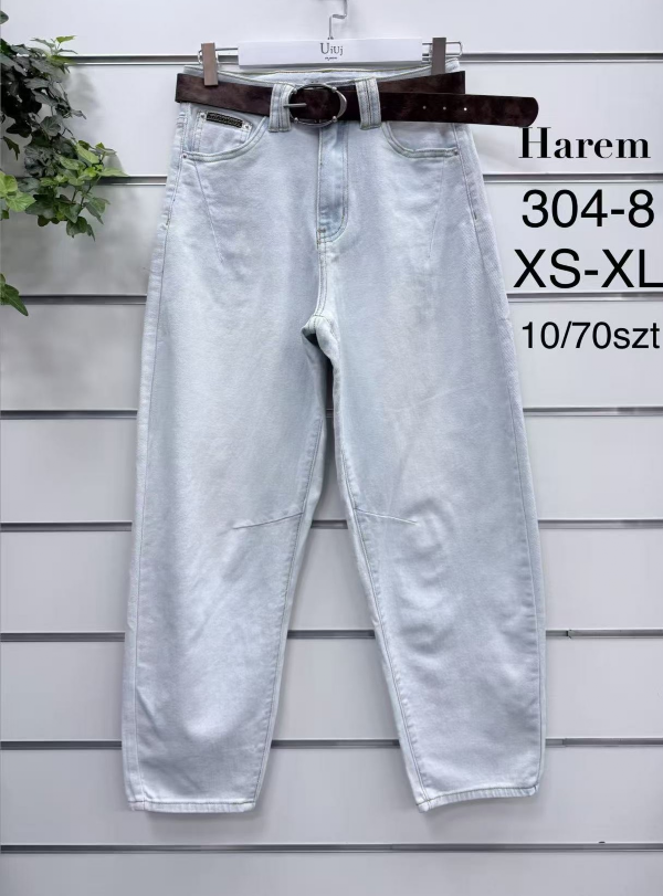 Spodnie damskie jeans Roz XS-XL, 1 Kolor .Paczka 10 szt