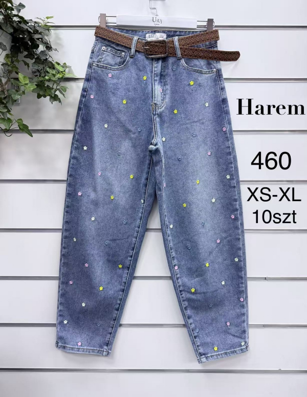 Spodnie damskie jeans Roz XS-XL, 1 Kolor .Paczka 10 szt
