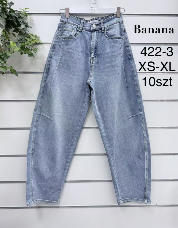 Spodnie damskie jeans Roz XS-XL, 1 Kolor .Paczka 10 szt