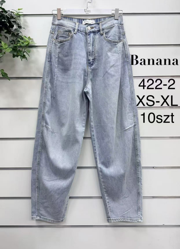 Spodnie damskie jeans Roz XS-XL, 1 Kolor .Paczka 10 szt