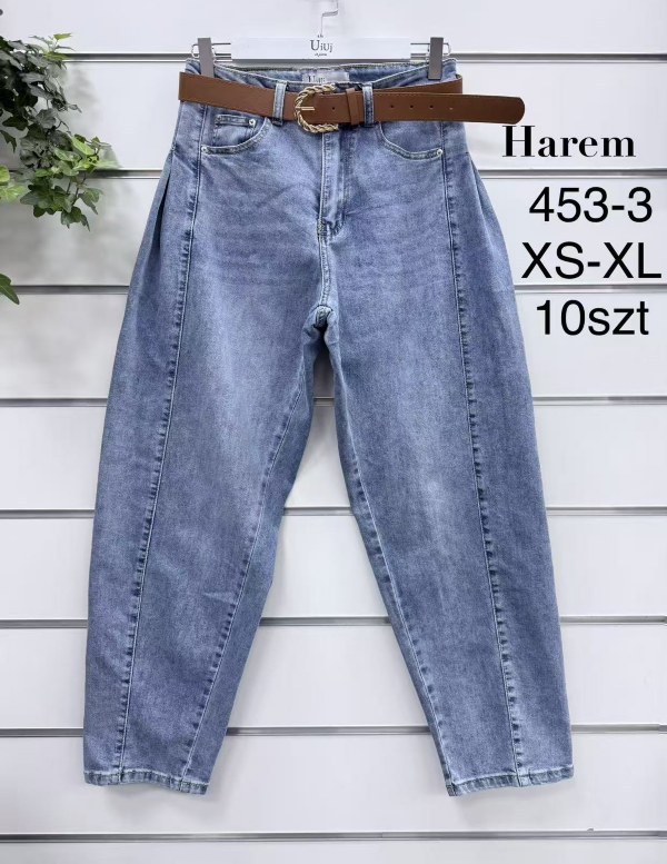 Spodnie damskie jeans Roz XS-XL, 1 Kolor .Paczka 10 szt