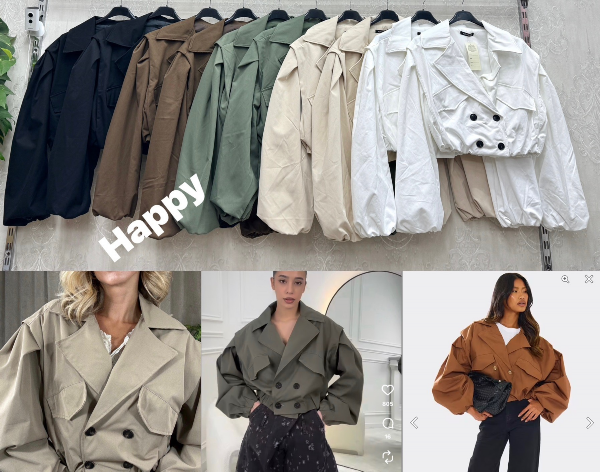 Kurtki damskie (Włoskie produkt) Roz Standard, Mix Kolor Paczka 5 szt