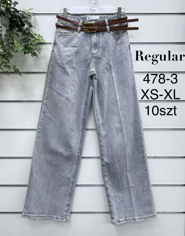 Spodnie damskie jeans Roz XS-XL, 1 Kolor .Paczka 10 szt