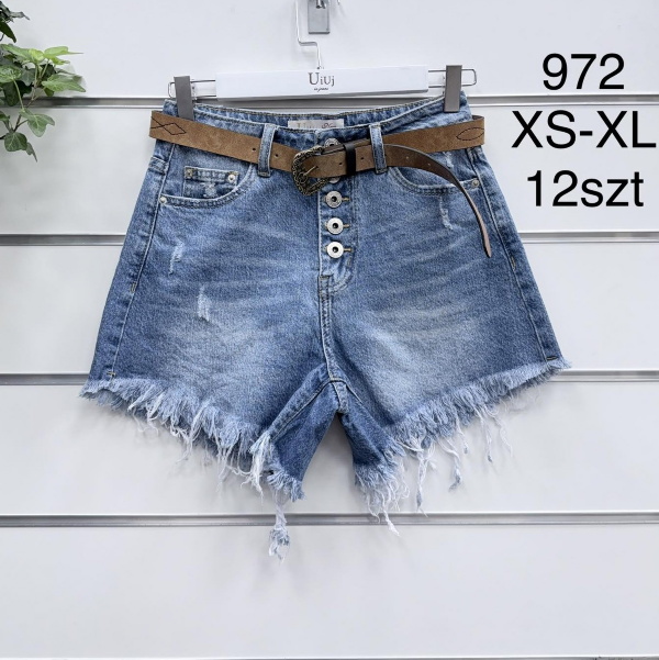 Szorty damskie jeans Roz XS-XL, 1 Kolor .Paczka 12 szt