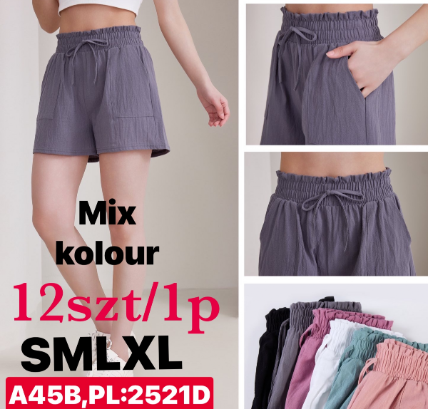 Szorty damskie Roz S/M-M/L, Mix kolor Paczka 12 szt