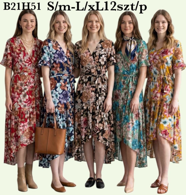 Sukienki damskie Roz S/M-L/XL , Mix kolor Paczka 12 szt