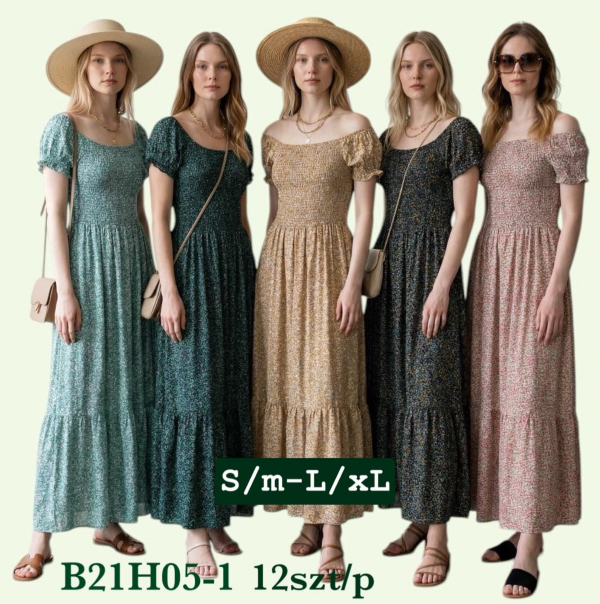 Sukienki damskie Roz S/M-L/XL , Mix kolor Paczka 12 szt