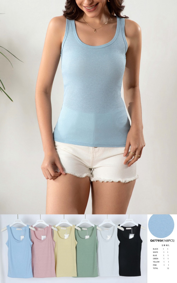 Bluzka damska (Francja produkt) Roz S/M-M/L, Mix Kolor .Paczka 12 szt