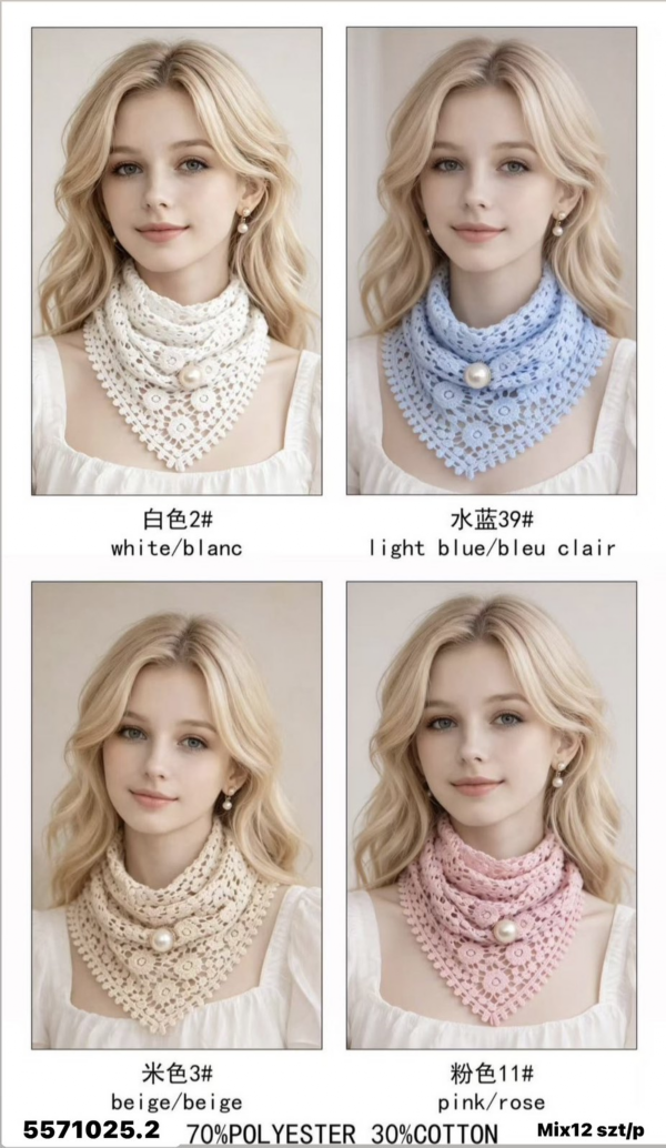 Chuska damska Roz Standard, Mix kolor Paczka 12 szt