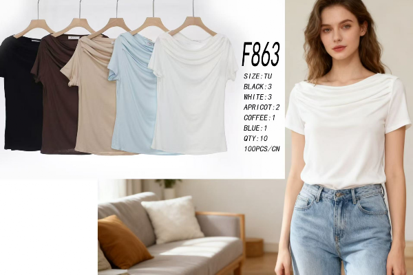 Bluzki damskie Roz Standard, Mix kolor Paczka 10 szt