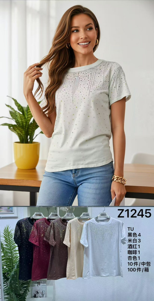 Bluzki damskie Roz Standard, Mix kolor Paczka 10 szt