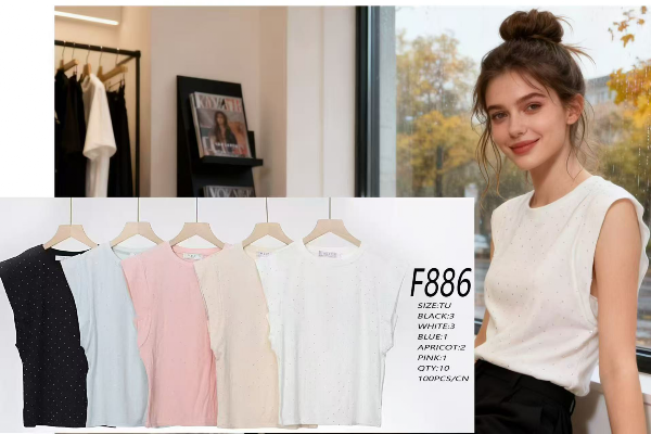 Bluzki damskie Roz Standard, Mix kolor Paczka 10 szt