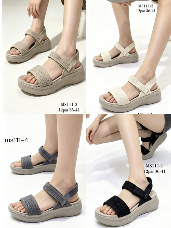 Sandały płaskie damskie Roz 36-41 / 12 par