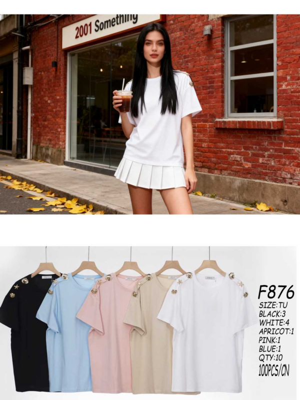 Bluzki damskie Roz Standard, Mix kolor Paczka 10 szt