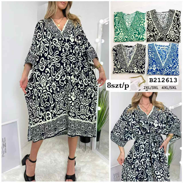 Sukienki damskie Roz 2XL-5XL, Mix kolor Paczka 12 szt