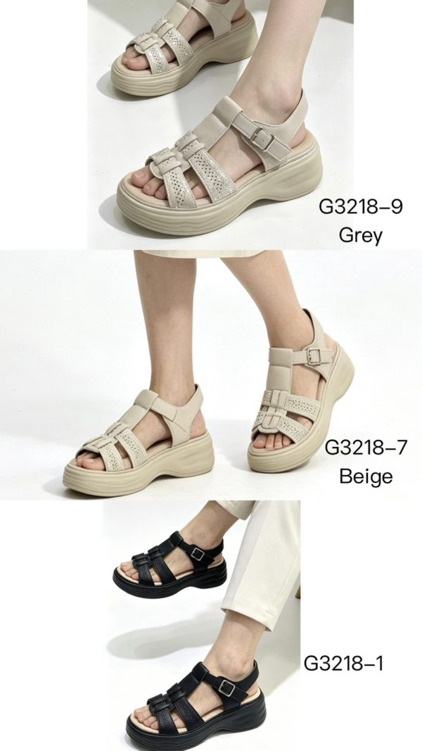 Sandały płaskie damskie Roz 36-41 / 12 par