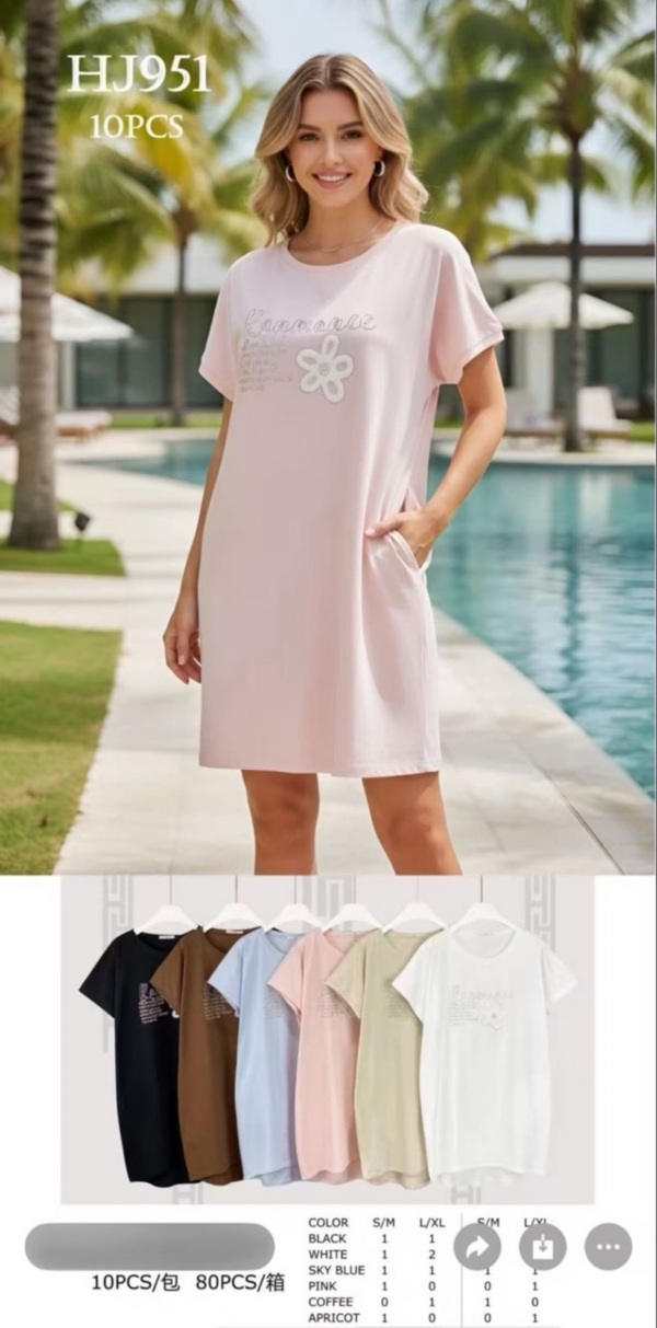 Sukienki damskie Roz S/M-M/L, Mix kolor Paczka 10 szt