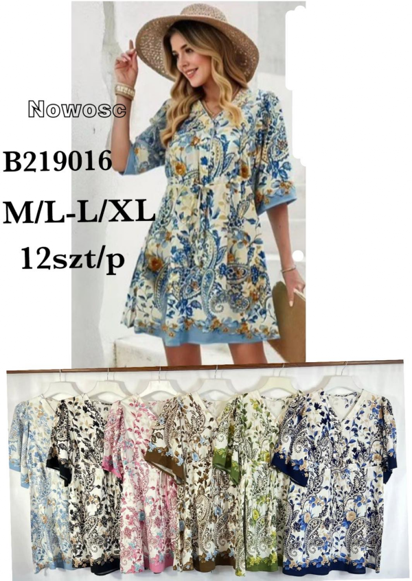 Sukienki damskie Roz M/L-L/XL , Mix kolor Paczka 12 szt