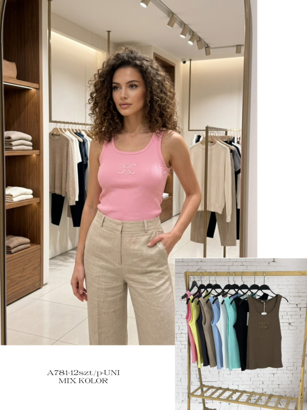 Bluzki damskie Roz Standard, Mix kolor Paczka 12 szt