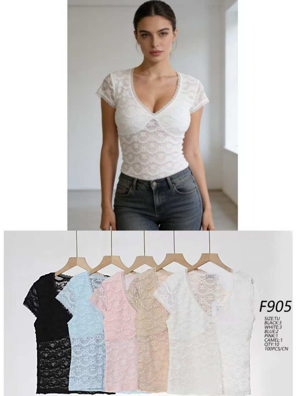 Bluzki damskie Roz Standard, Mix kolor Paczka 10 szt