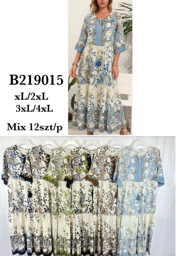 Sukienki damskie Roz XL-4XL, Mix kolor Paczka 12 szt
