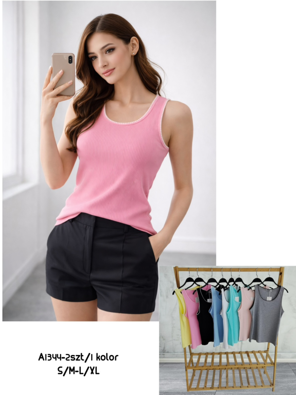 Bluzki damskie Roz S/M-M/L, 1 kolor Paczka 2 szt