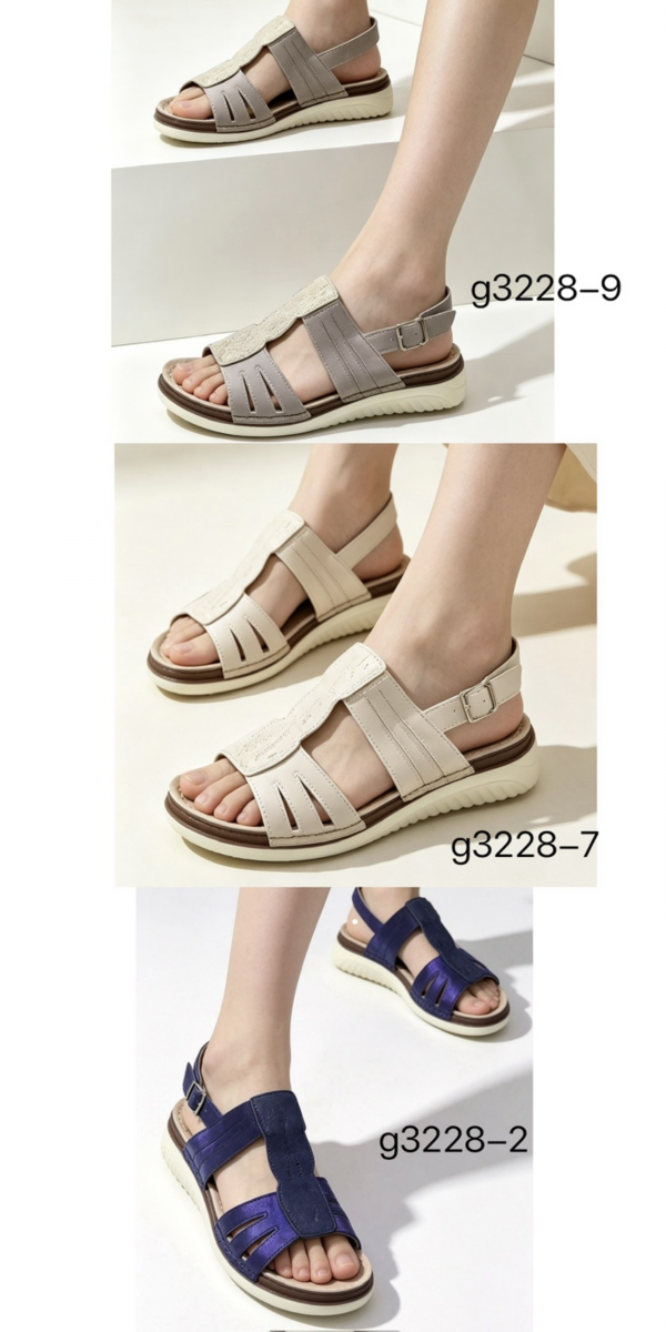 Sandały płaskie damskie Roz 36-41 / 12 par