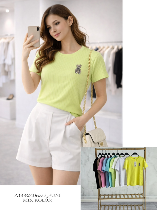 Bluzki damskie Roz Standard, Mix kolor Paczka 12 szt