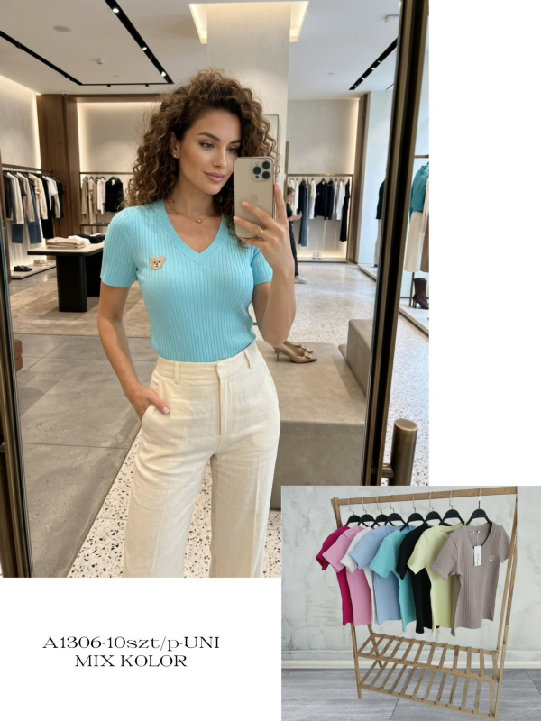 Bluzki damskie Roz Standard, Mix kolor Paczka 10 szt