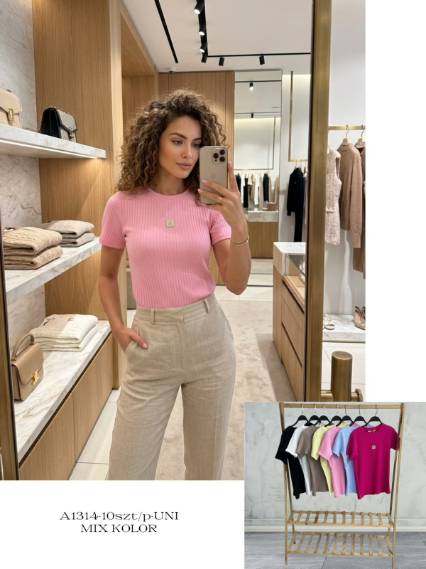 Bluzki damskie Roz Standard, Mix kolor Paczka 10 szt