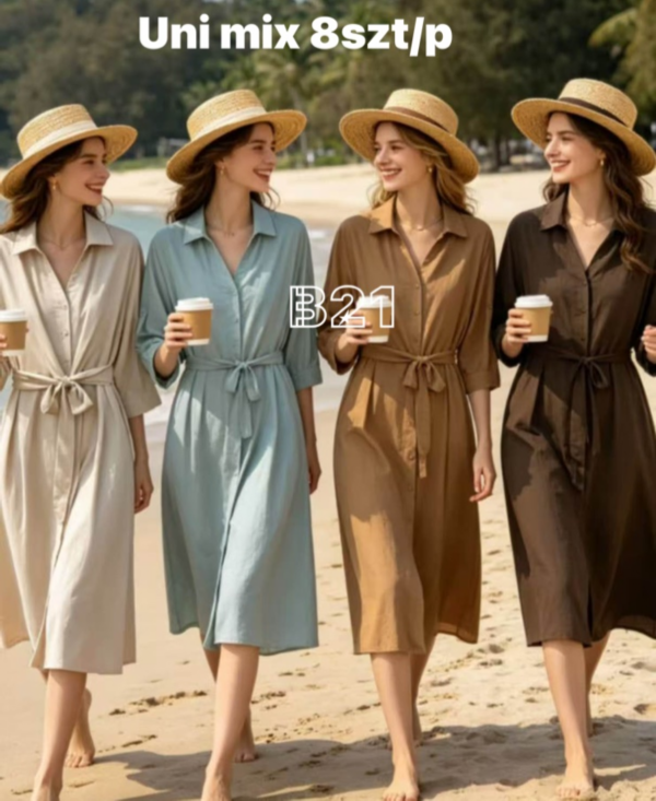 Sukienki damskie Roz Standard, Mix kolor Paczka 8 szt