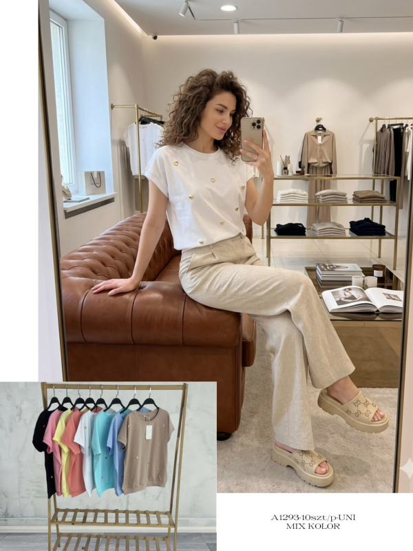 Bluzki damskie Roz Standard, Mix kolor Paczka 10 szt