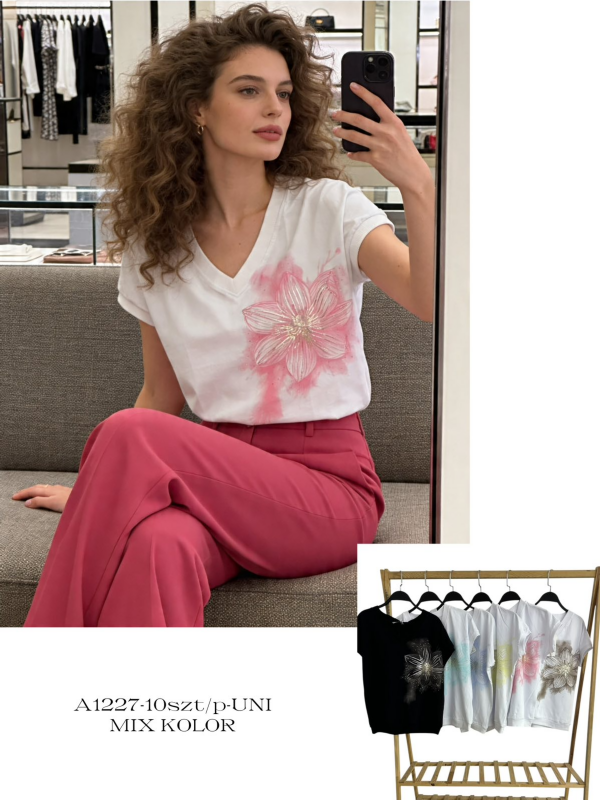 Bluzki damskie Roz Standard, Mix kolor Paczka 10 szt