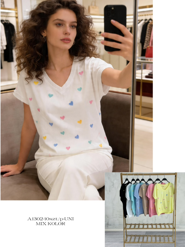 Bluzki damskie Roz Standard, Mix kolor Paczka 10 szt