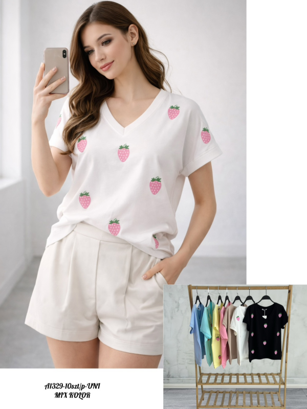 Bluzki damskie Roz Standard, Mix kolor Paczka 10 szt