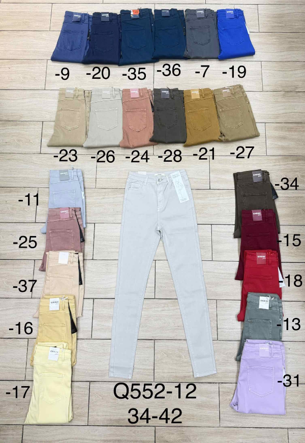 Spodnie damskie jeans Roz XS-L, 1 Kolor .Paczka 10 szt
