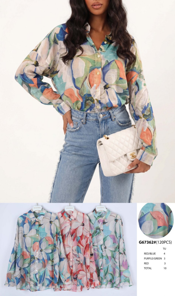 Koszula damska (Francja produkt) Roz Standard, Mix Kolor .Paczka 10 szt