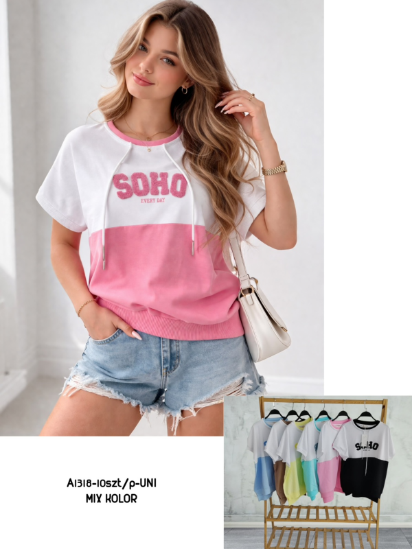 Bluzki damskie Roz Standard, Mix kolor Paczka 10 szt