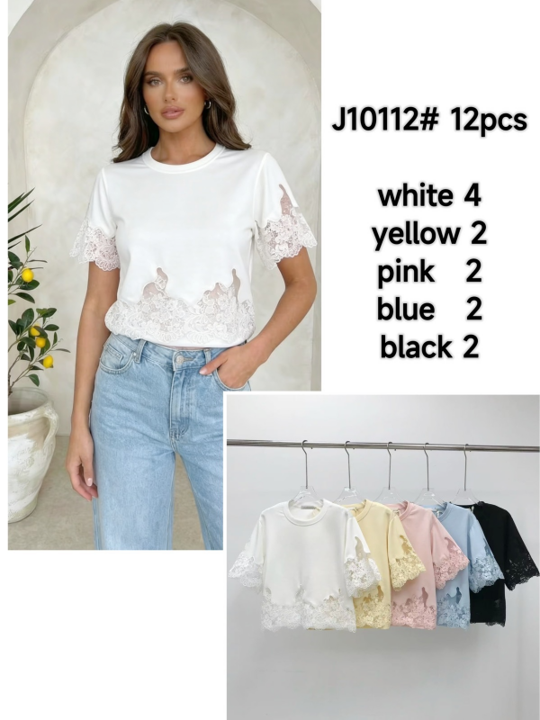 Bluzki damskie Roz Standard, Mix kolor Paczka 12 szt